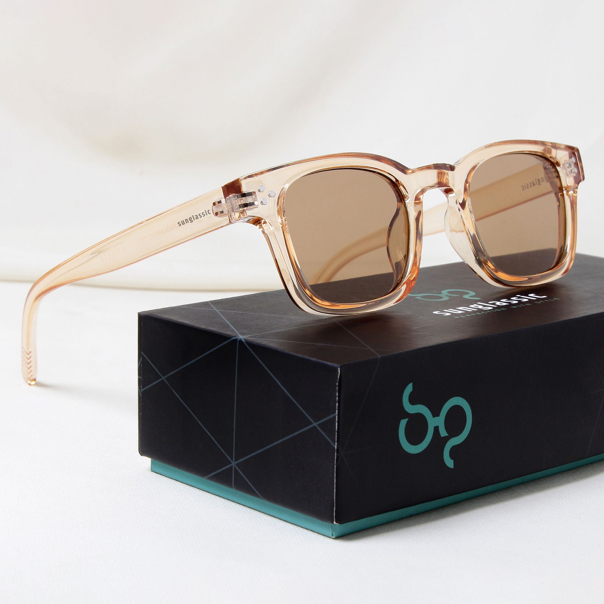 Ares Brown Square Sunglasses