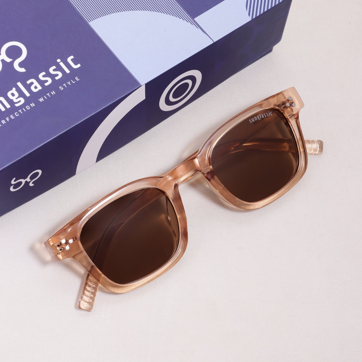 Ares Brown Square Sunglasses