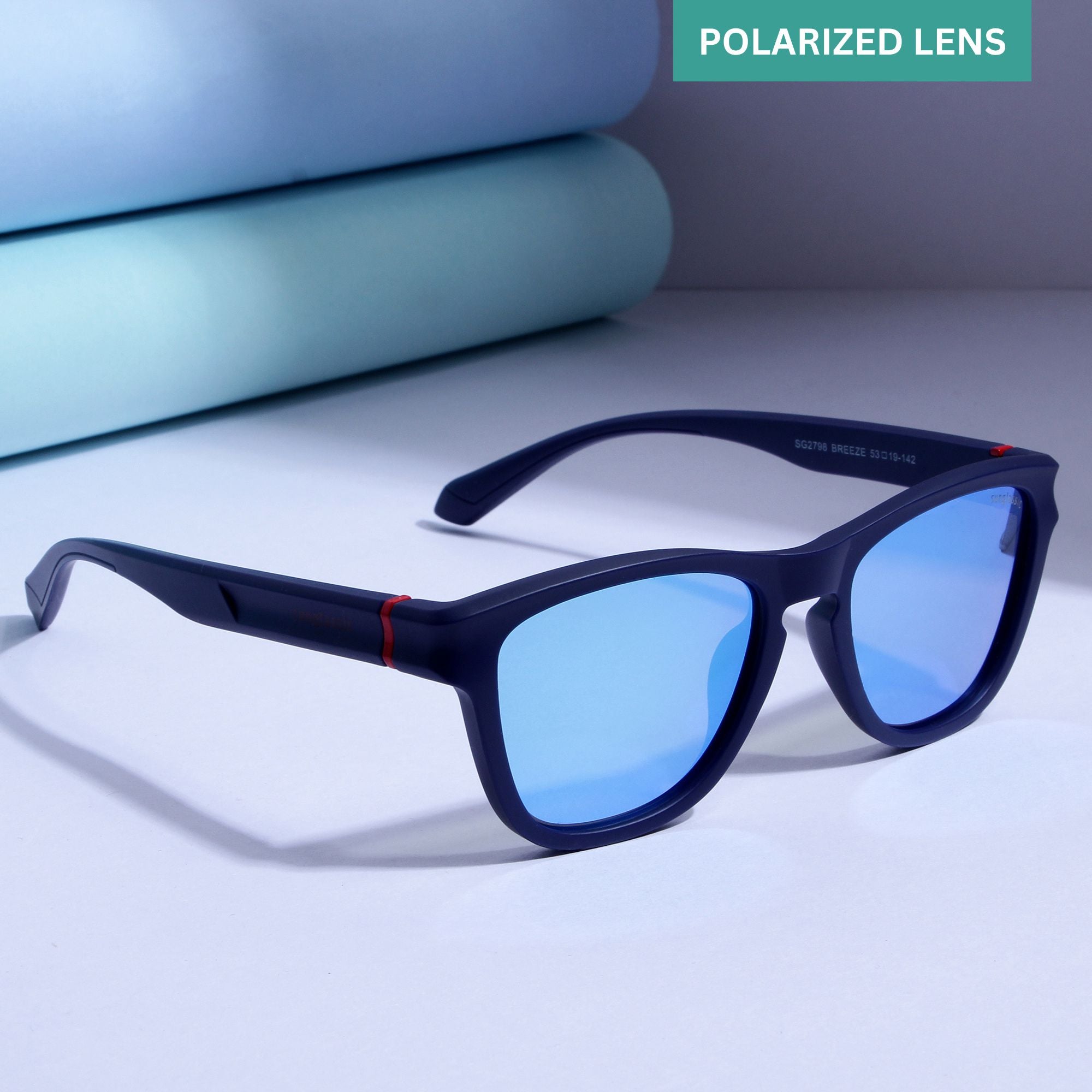 Breeze Blue Mercury Polarized Round TR90 Sunglasses