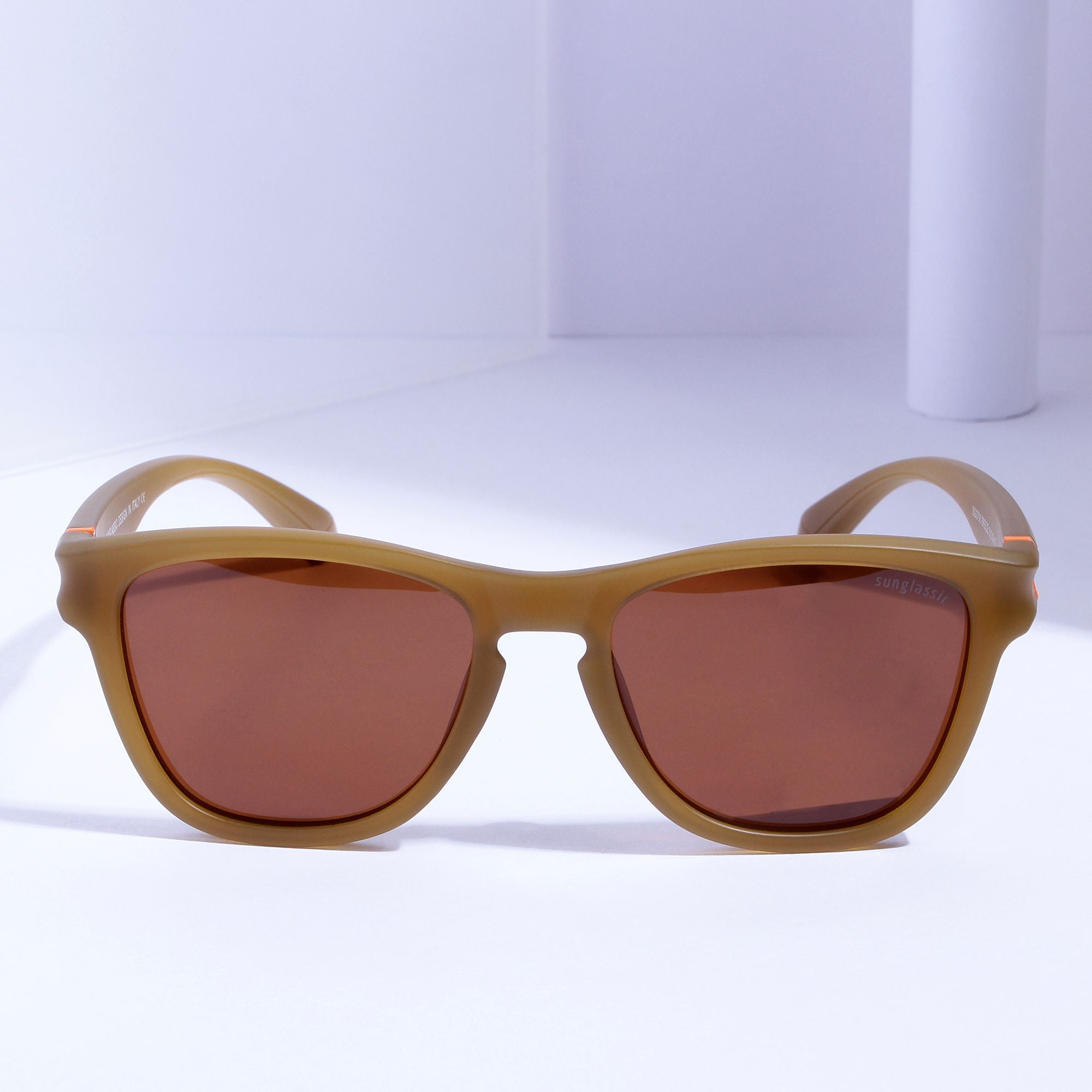 Breeze Brown Polarized Round TR90 Sunglasses