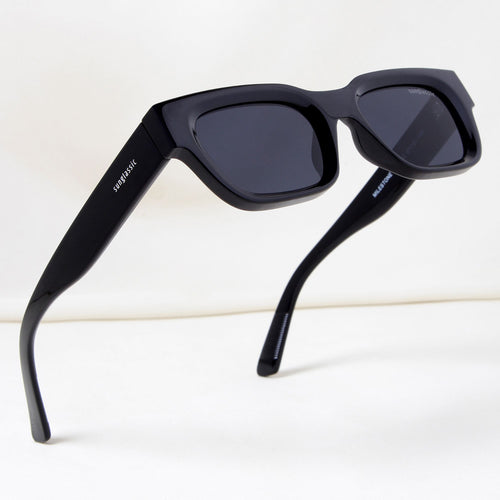 Milestone Black Square Sunglasses