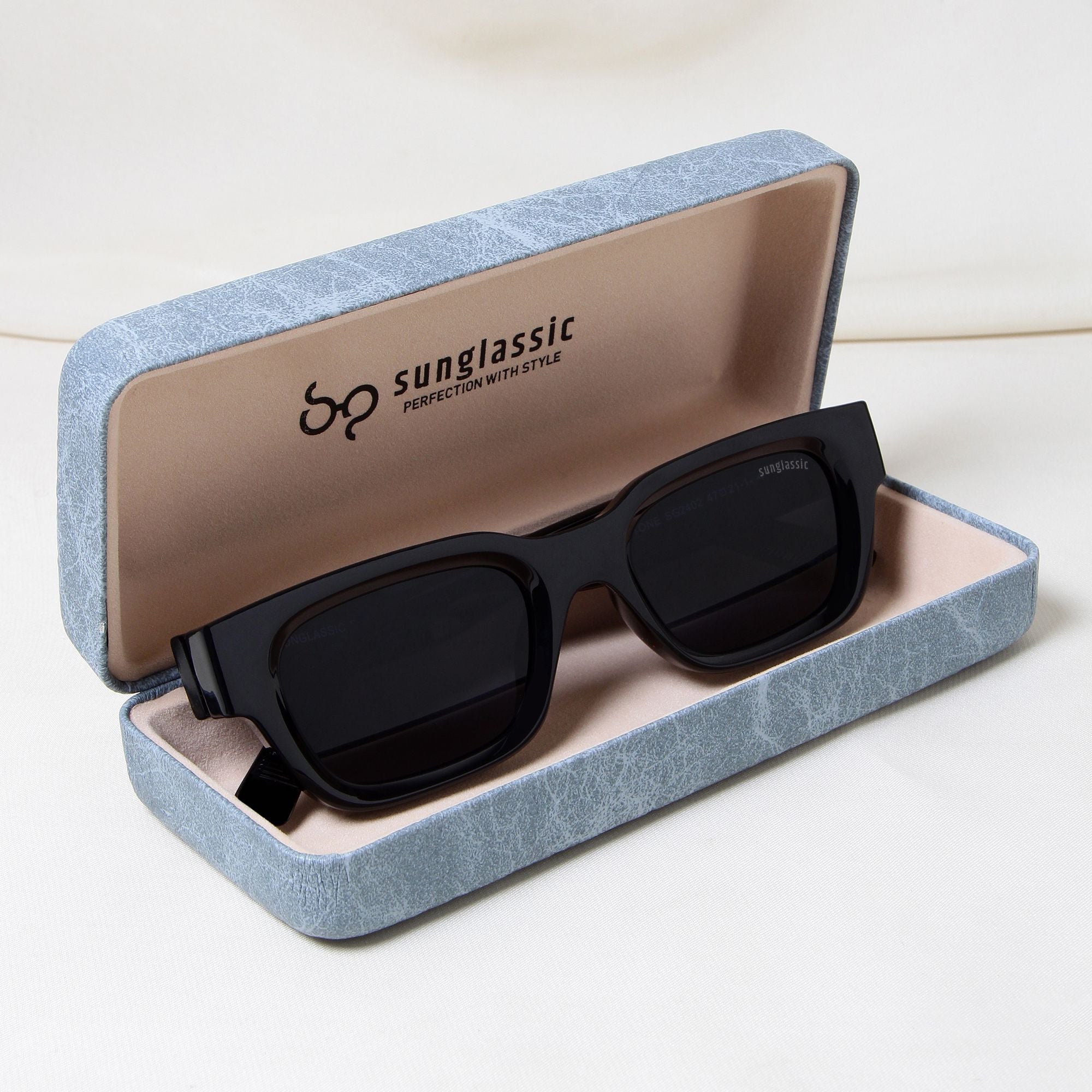 Milestone Black Square Sunglasses