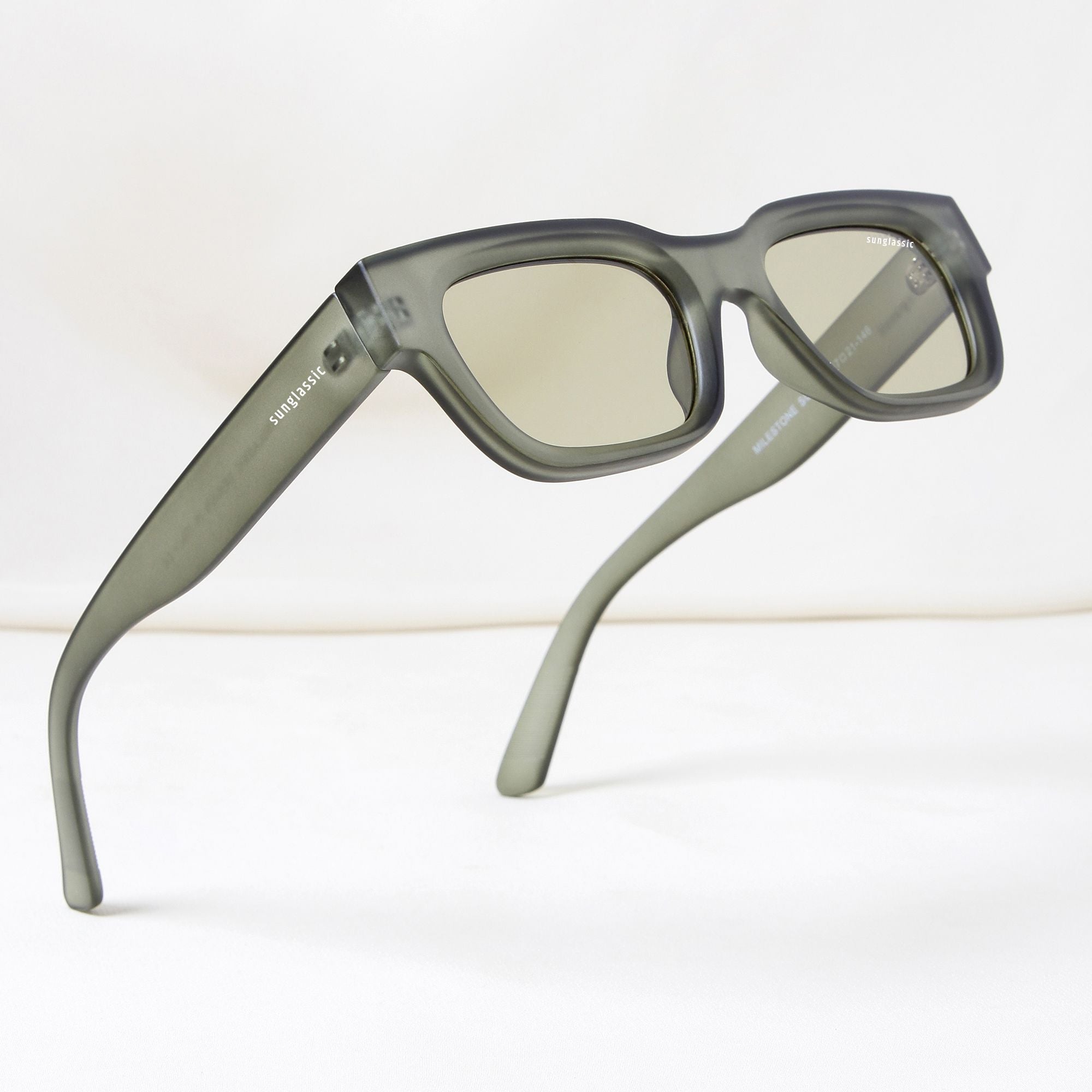 Milestone Green Square Sunglasses