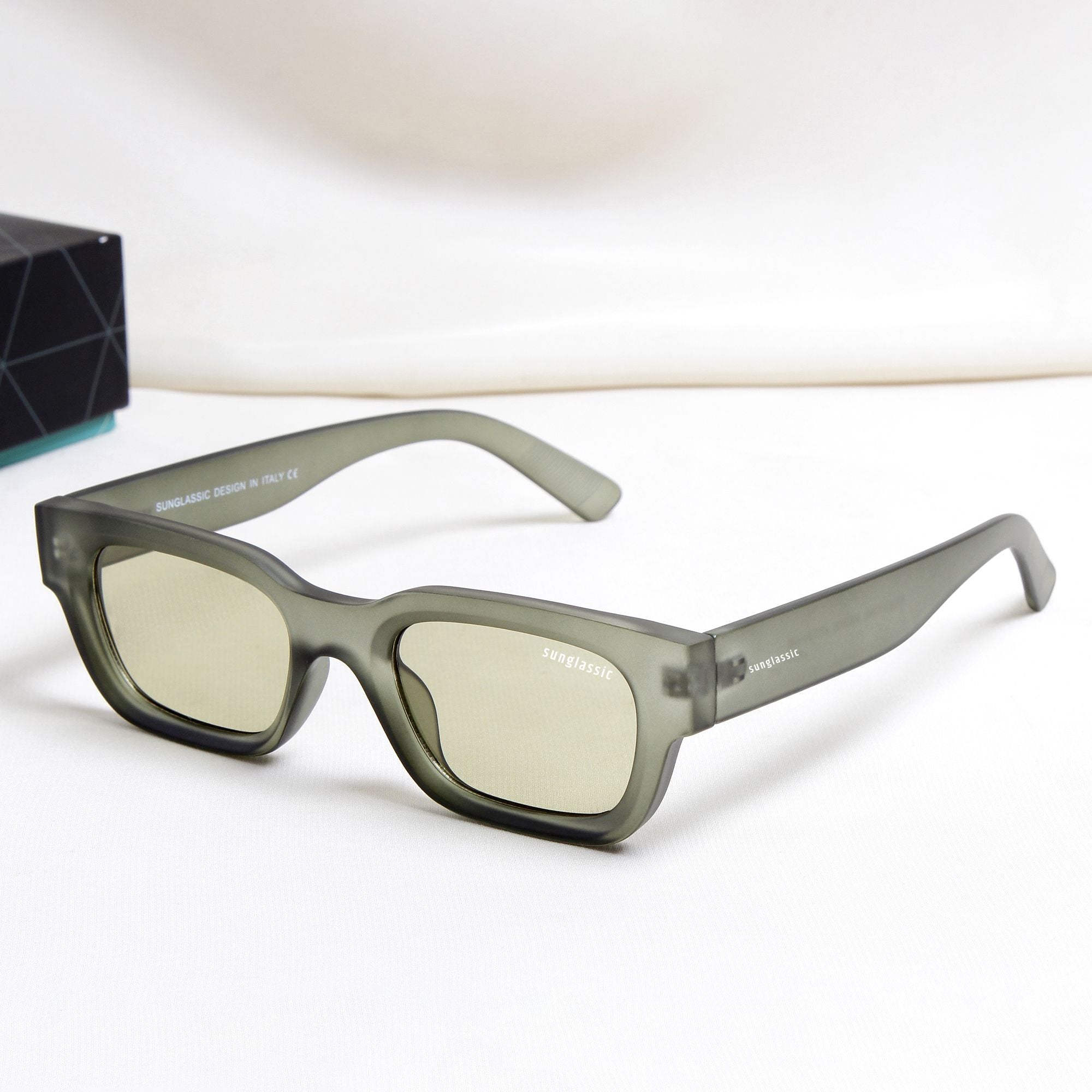 Milestone Green Square Sunglasses