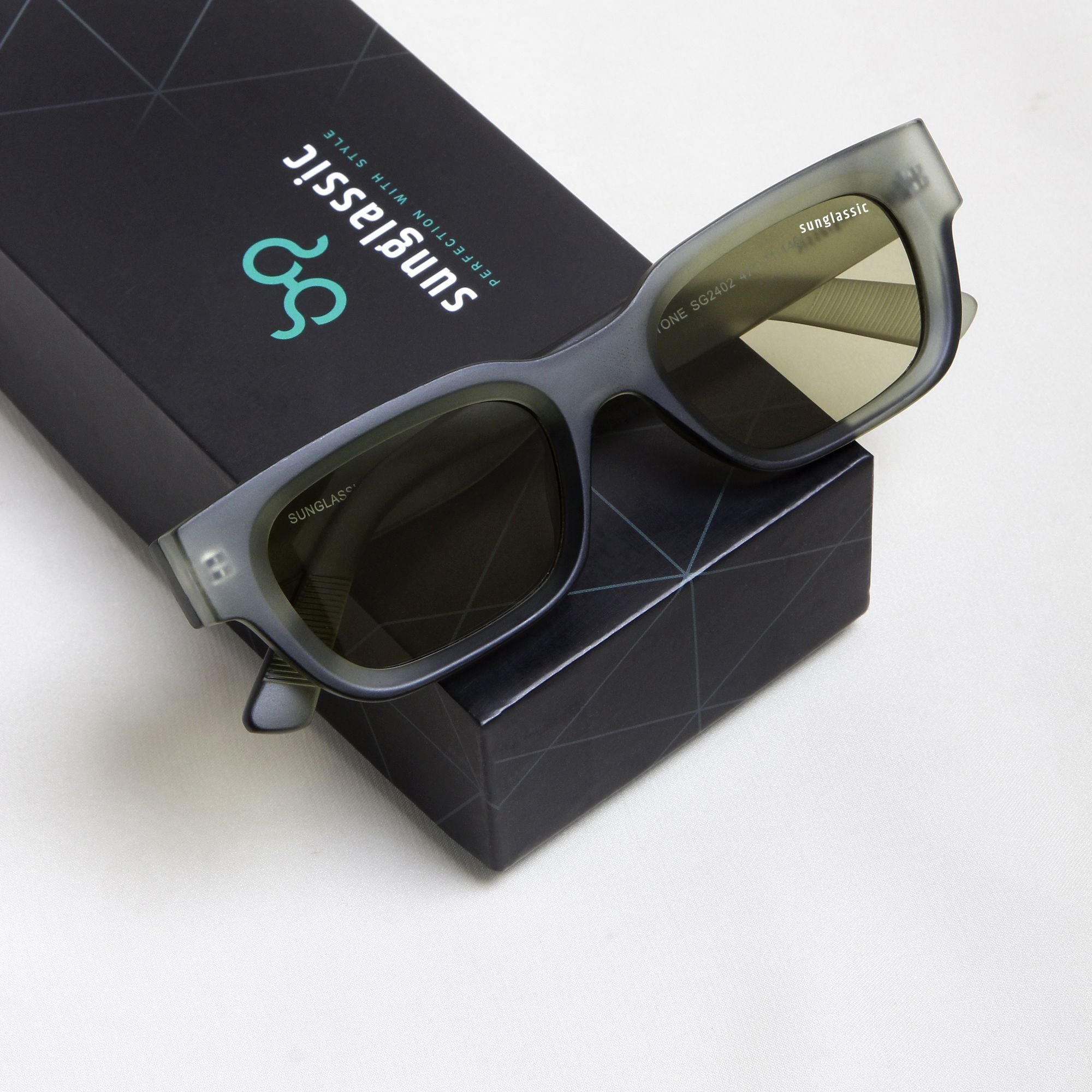 Milestone Green Square Sunglasses