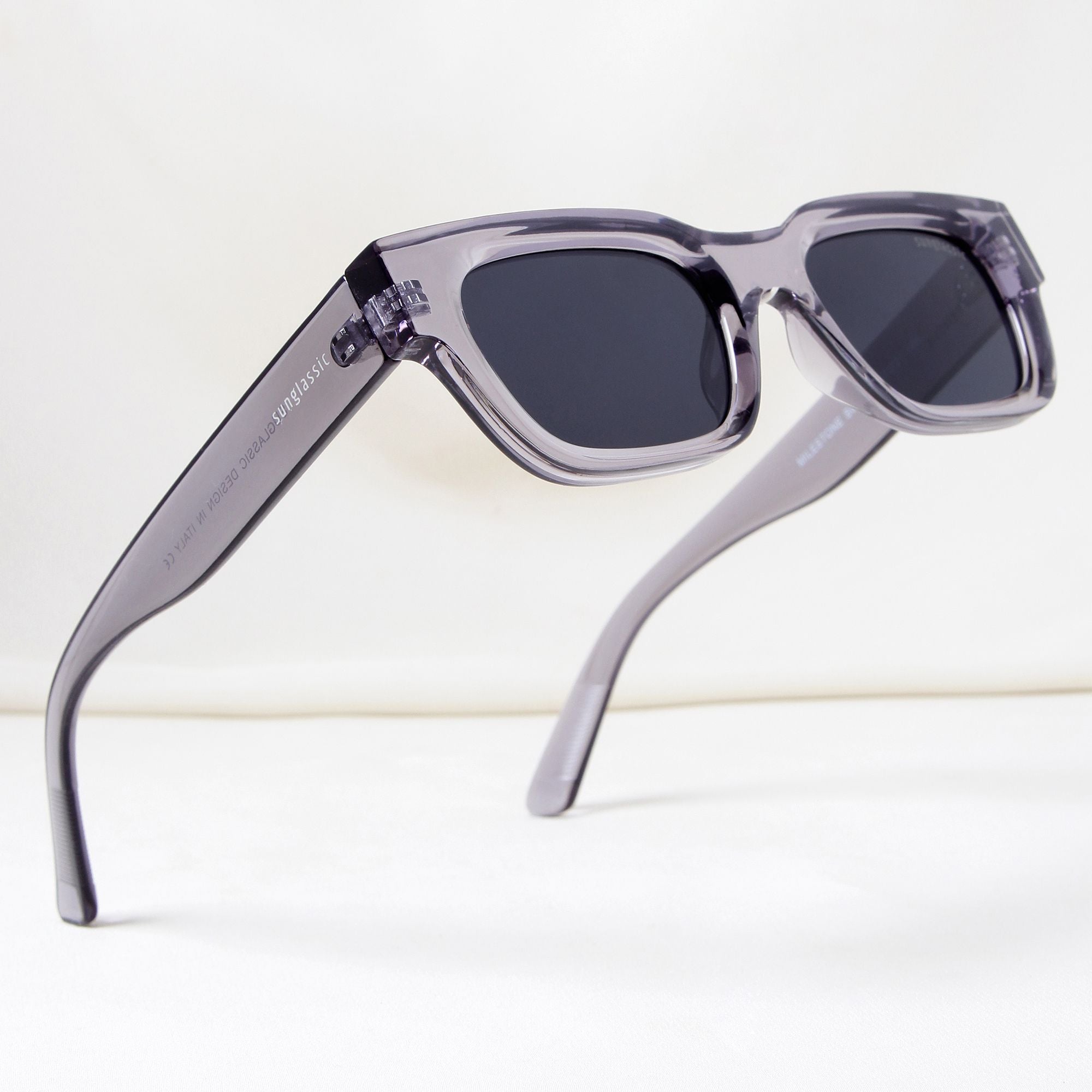 Milestone Grey Black Square Sunglasses