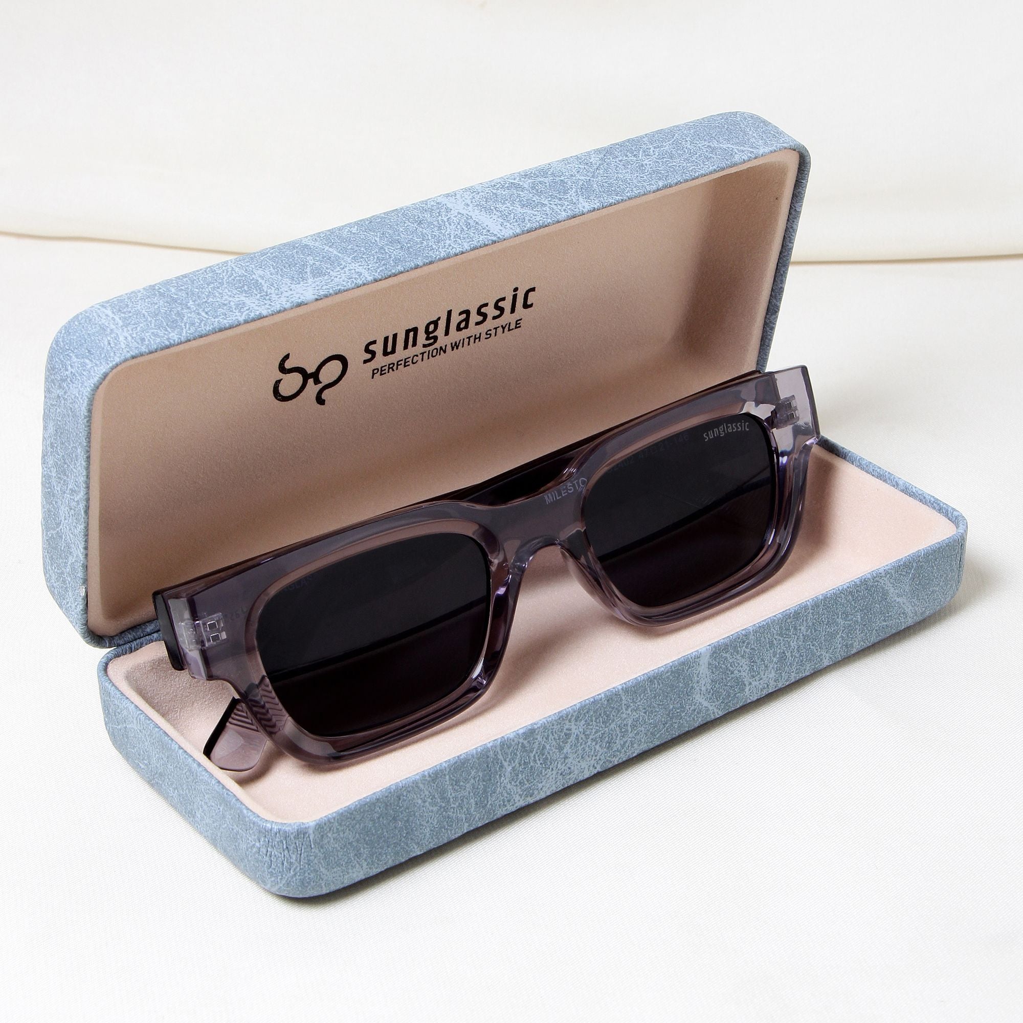 Milestone Grey Black Square Sunglasses