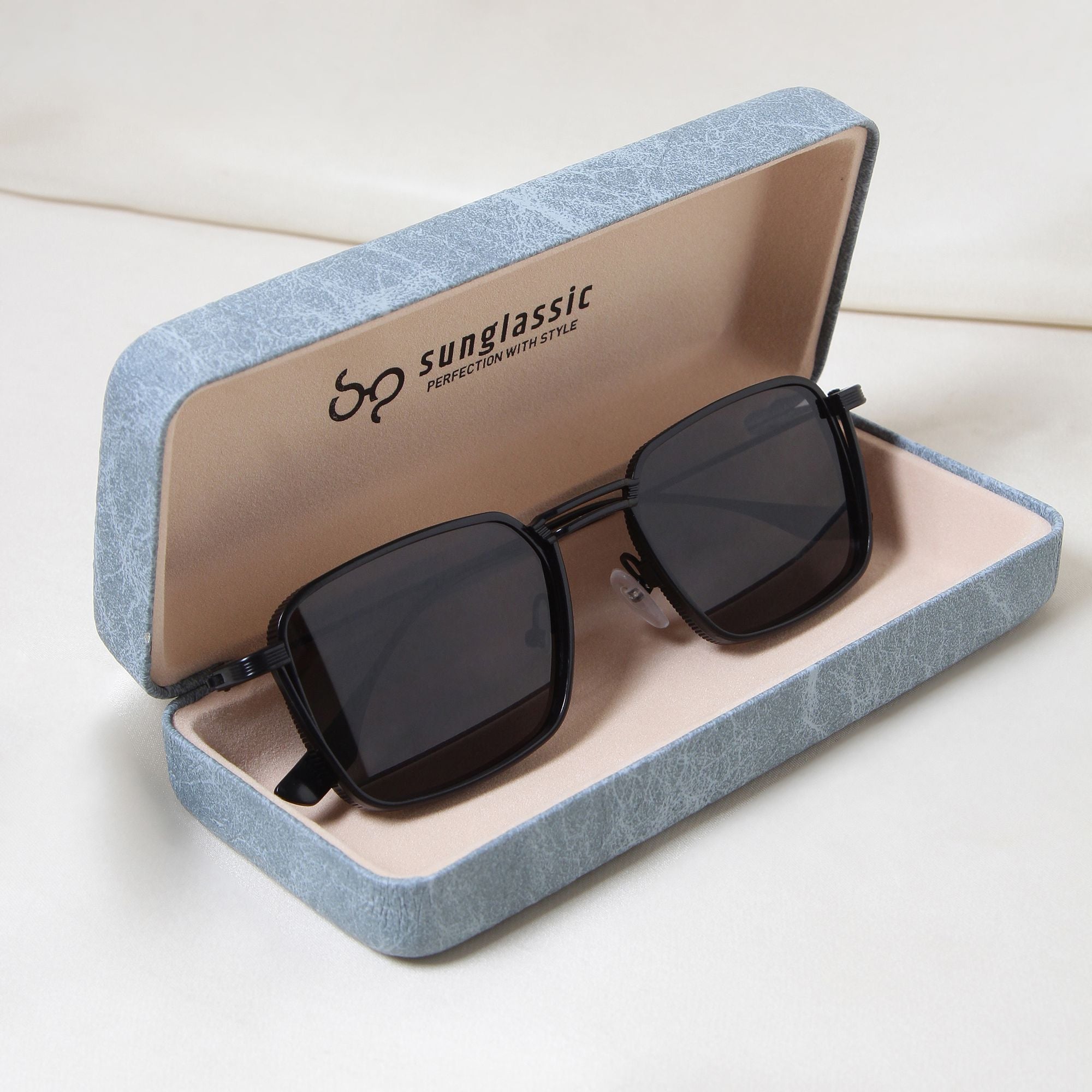 Francis Black Rectangle Sunglasses