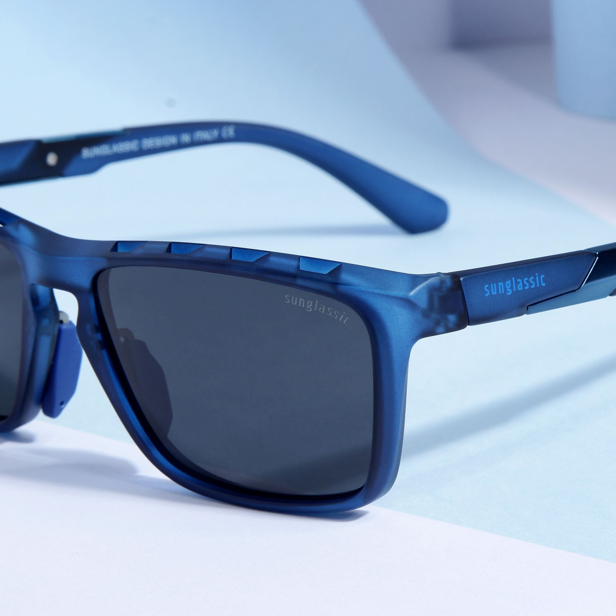 Clean Waves Blue Polarized Classic Sunglasses | Black Shades – Black Shades