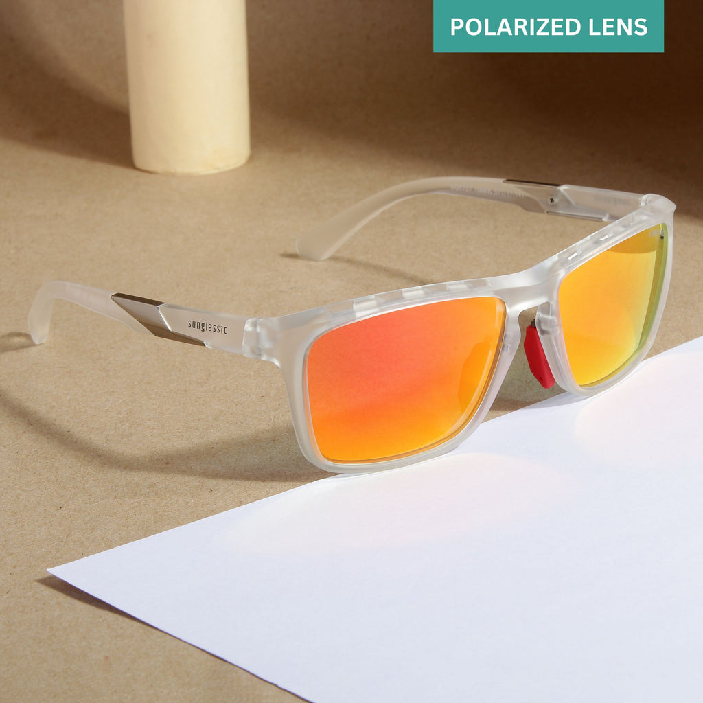Valencia Polarized Wayfarer Sunglasses TR90 Unbreakable Construction Orange - Orange