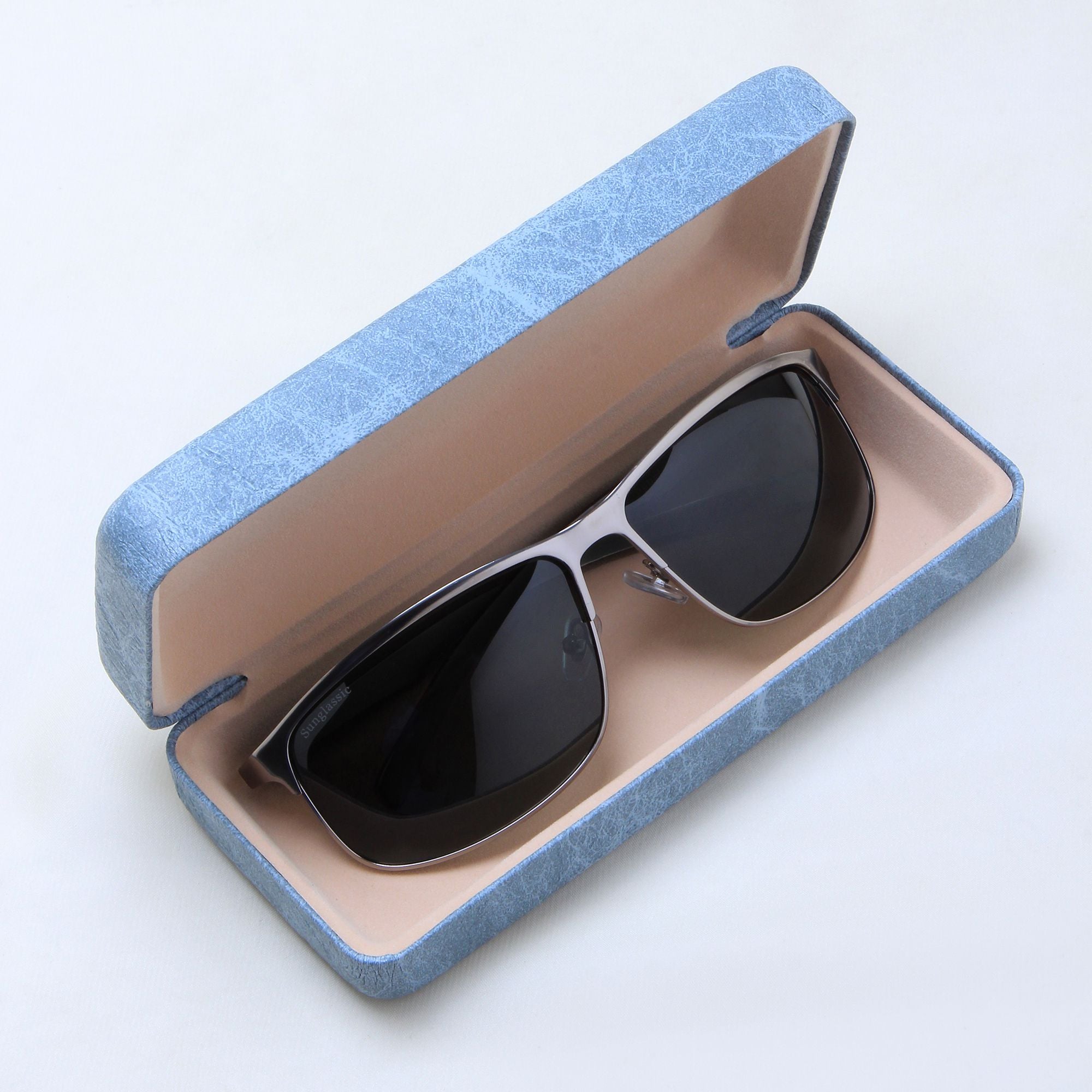 Radiant Gray Green Polarized Rectangle Sunglasses