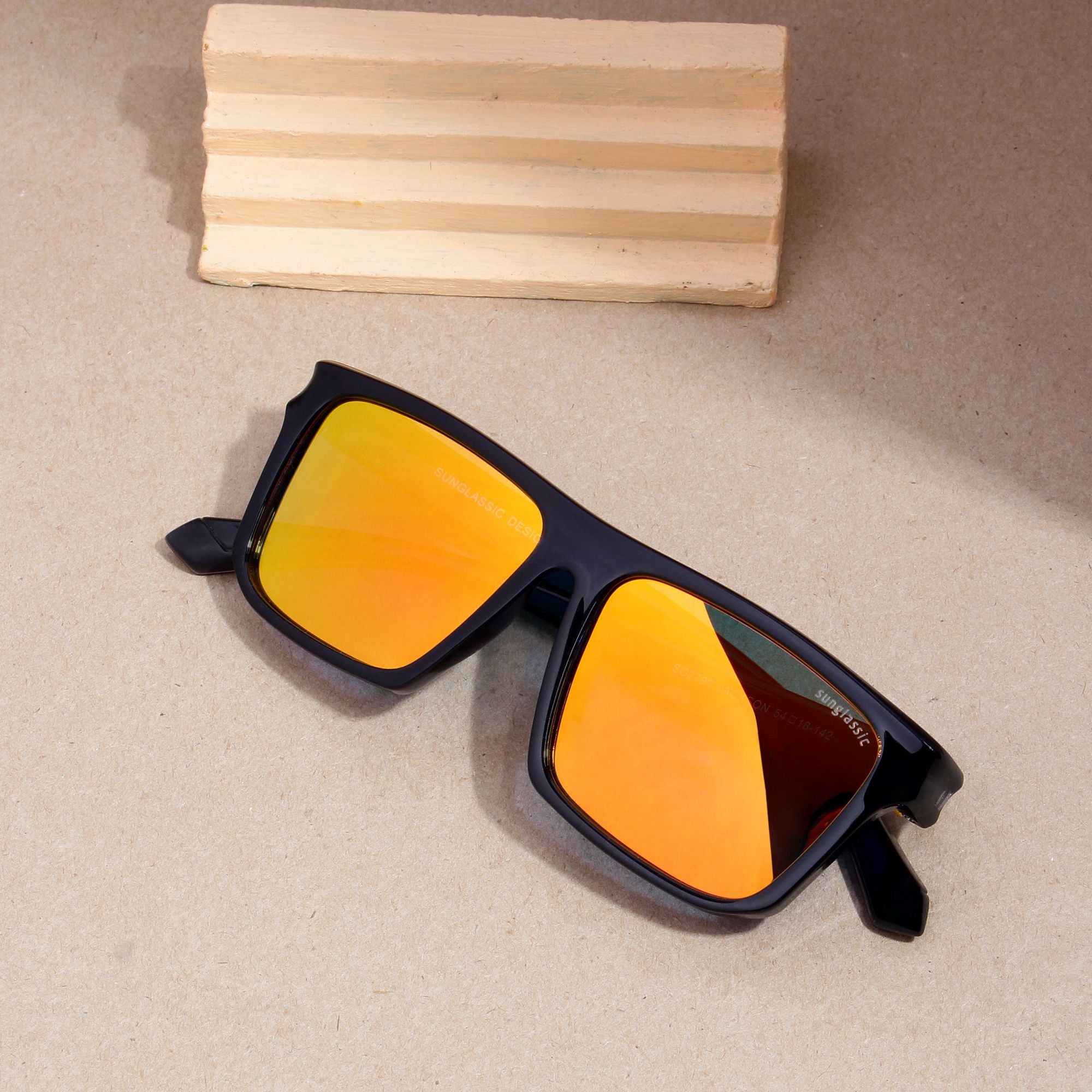 Jackson Blue Orange Mercury Polarized Rectangle TR90 Sunglasses