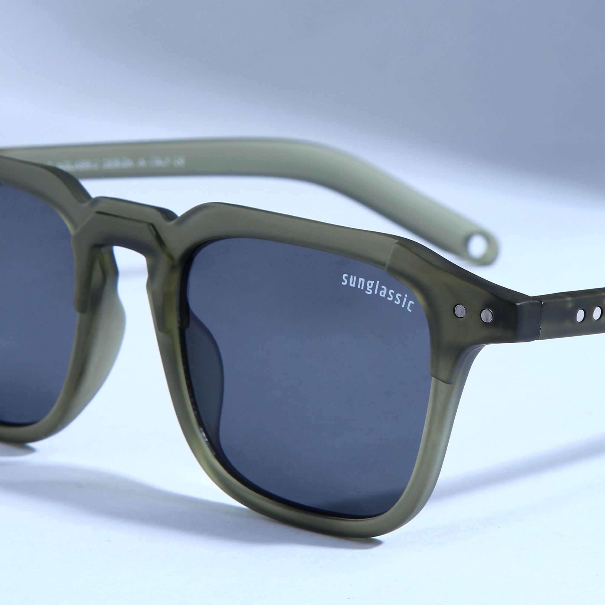 Kingsman Green Black Square Sunglasses