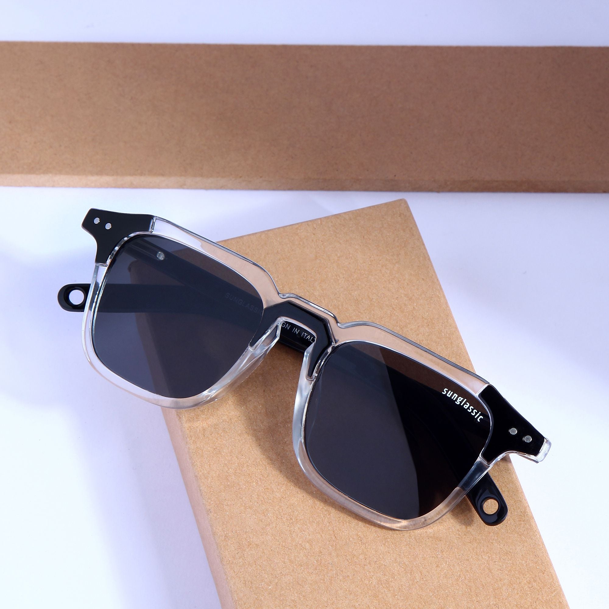 Kingsman Clear Black Square Sunglasses
