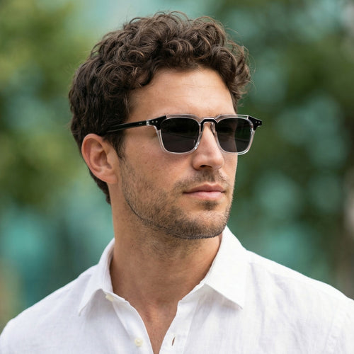 Kingsman Clear Black Square Sunglasses