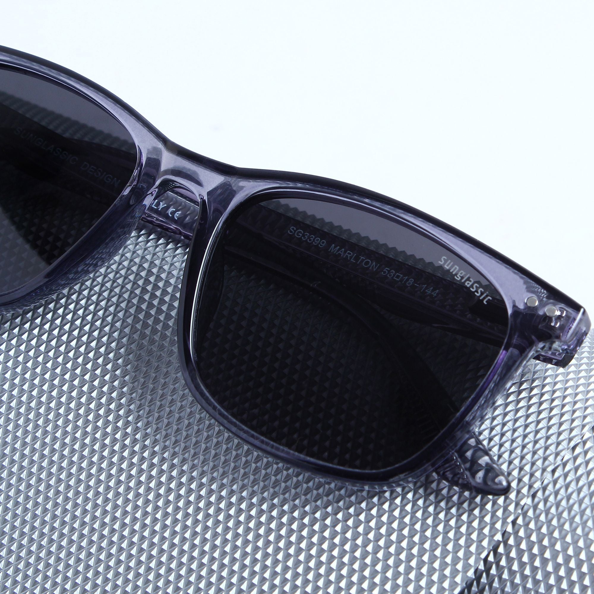 Marlton. Gray Black Polarized TR90 Square Sunglasses