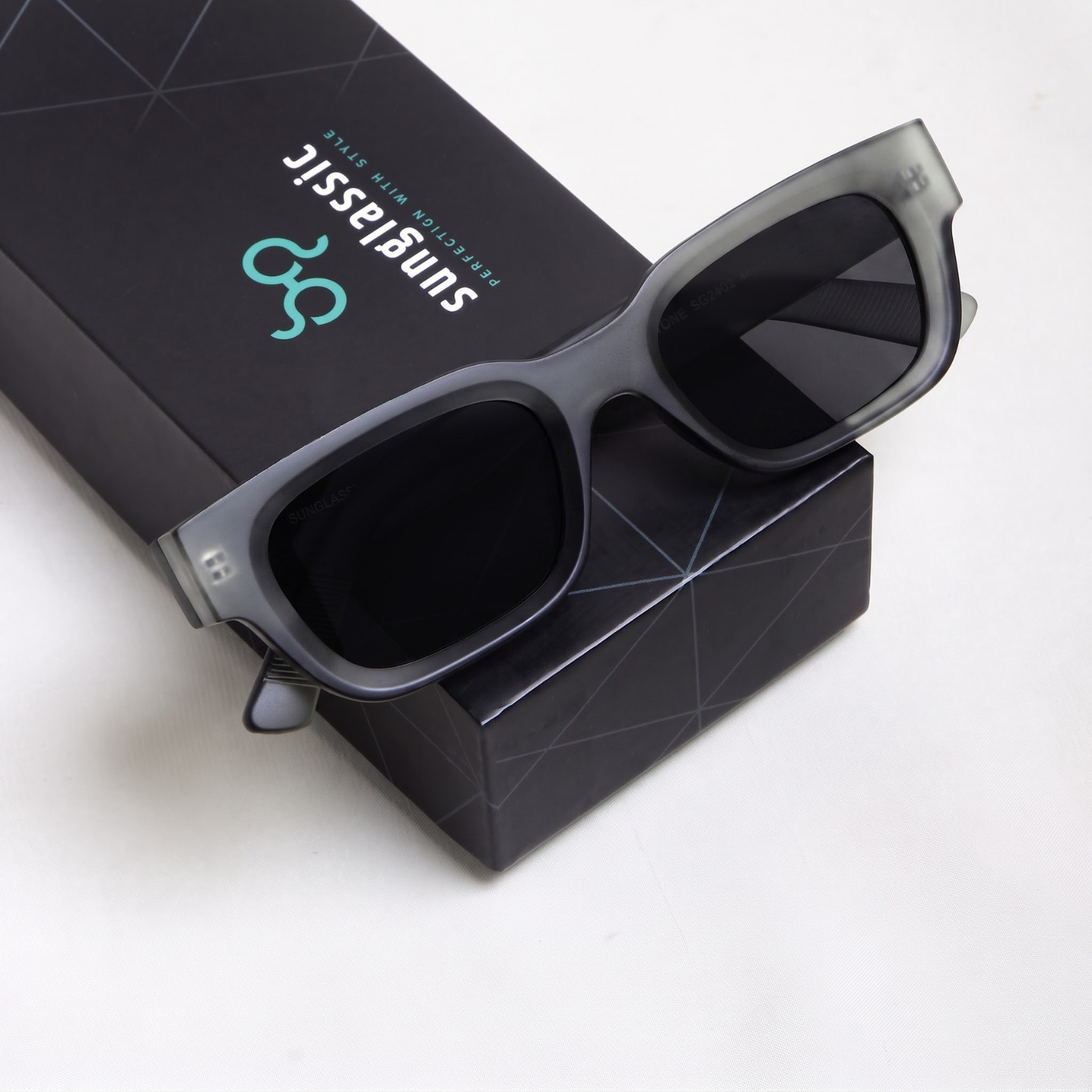 Milestone Olive Green Black Square Sunglasses