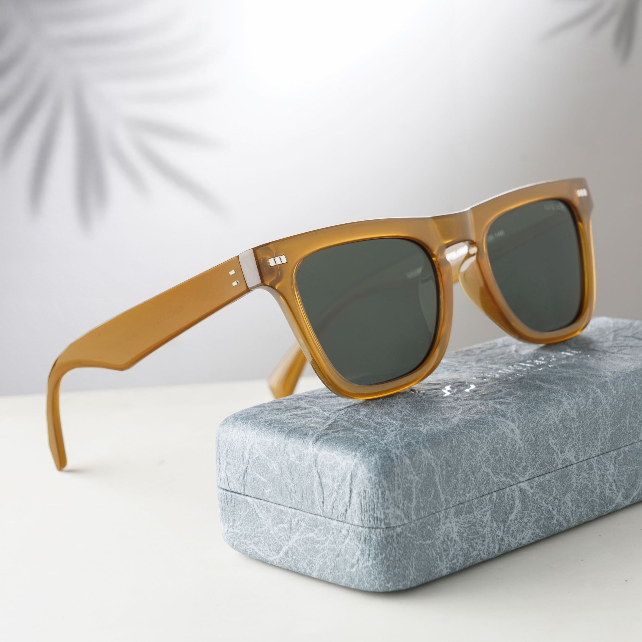 Peter Polarized Brown Green Square Sunglasses