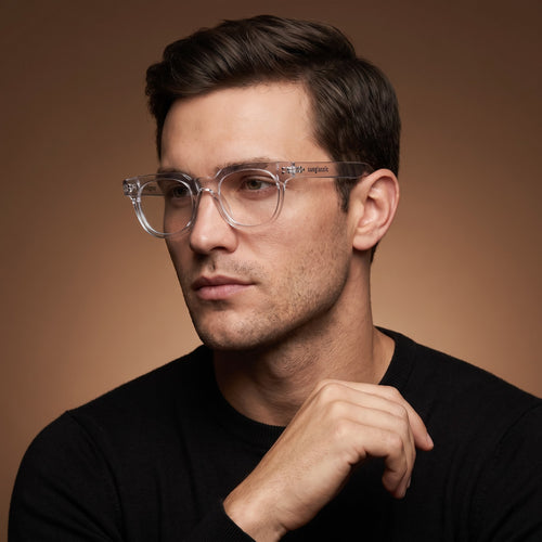 Professor. Clear Square Sunglasses
