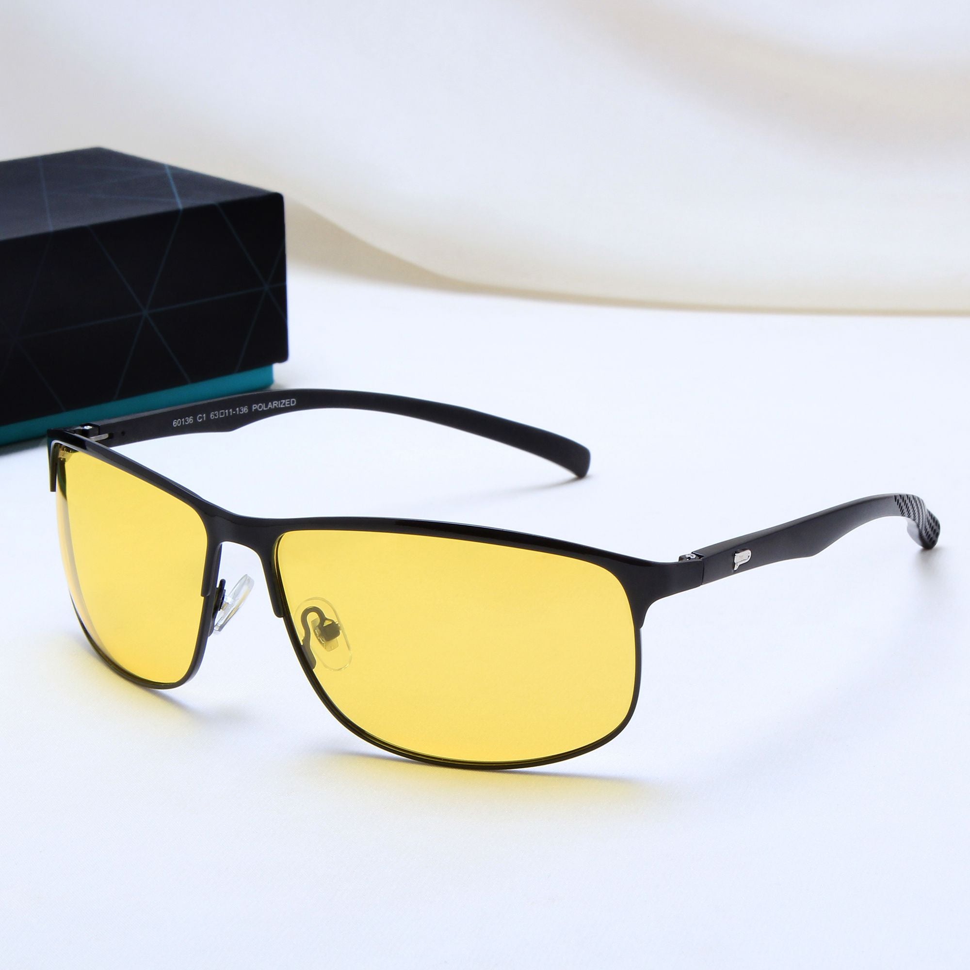 Radiant Yellow Polarized Rectangle Sunglasses