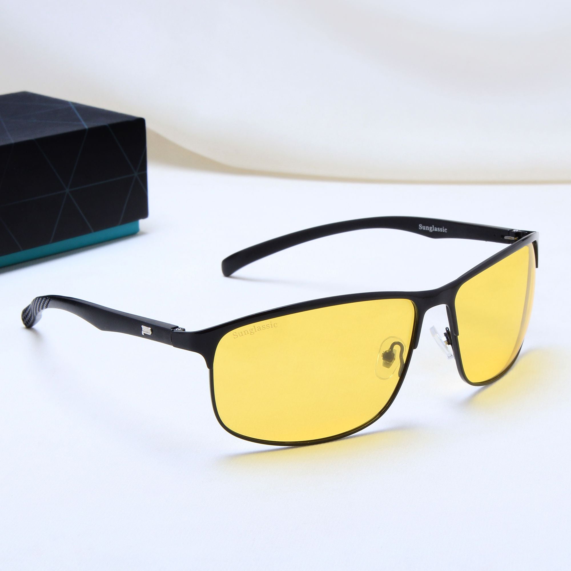 Radiant Yellow Polarized Rectangle Sunglasses