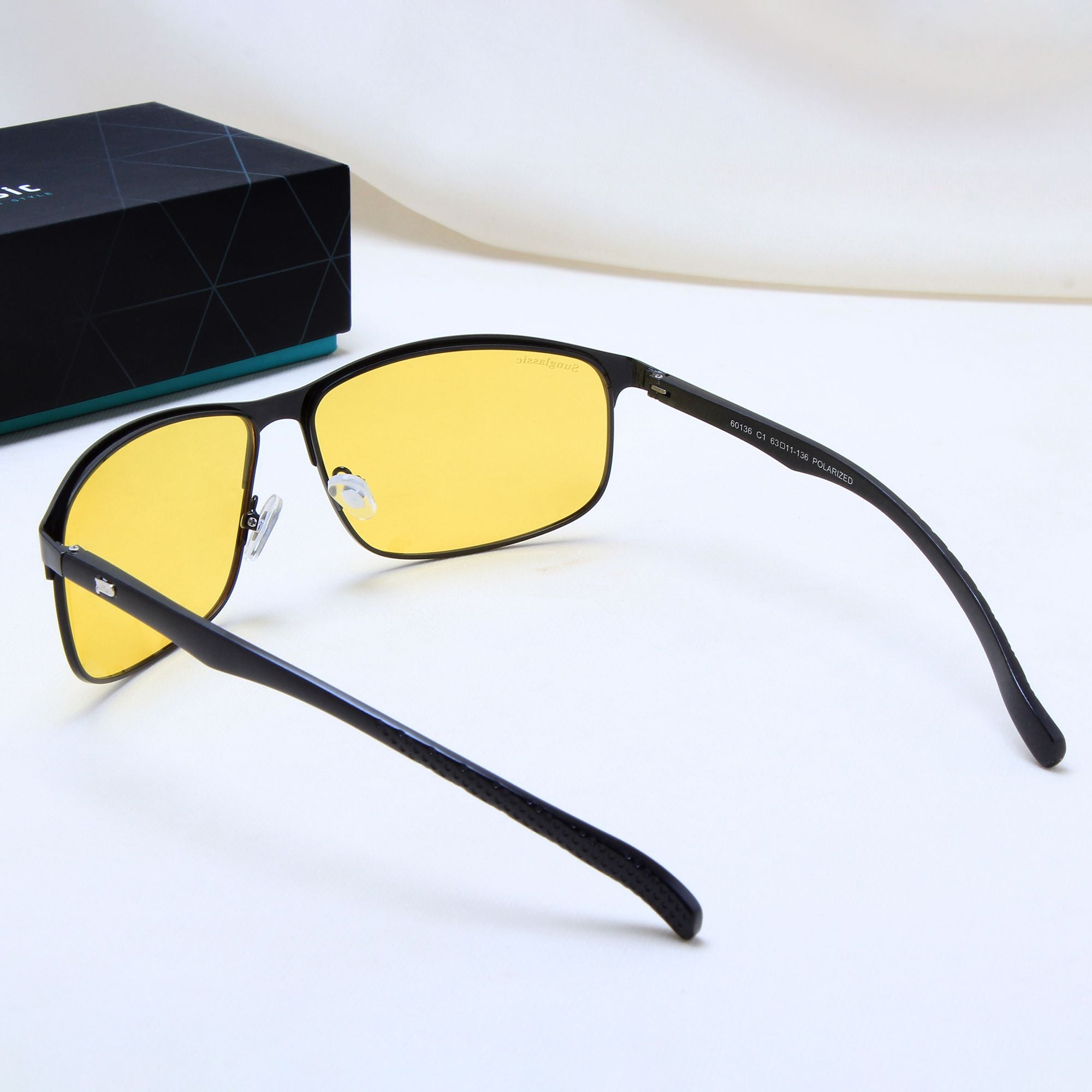 Radiant Yellow Polarized Rectangle Sunglasses