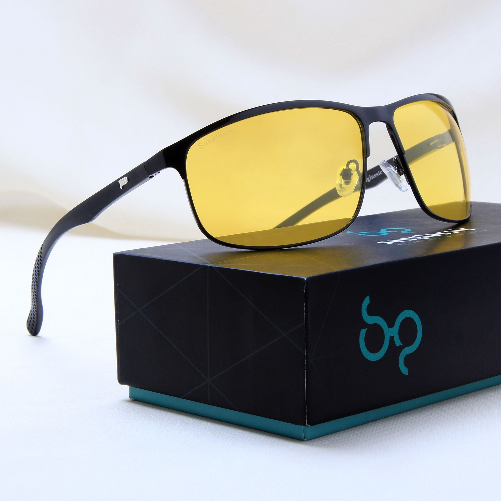 Radiant Yellow Polarized Rectangle Sunglasses