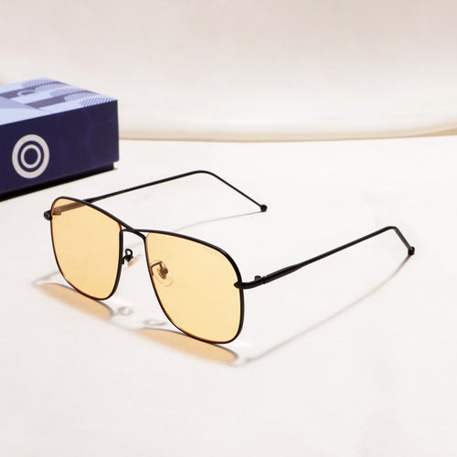 The Godfather Black Orange Candy Square Sunglasses