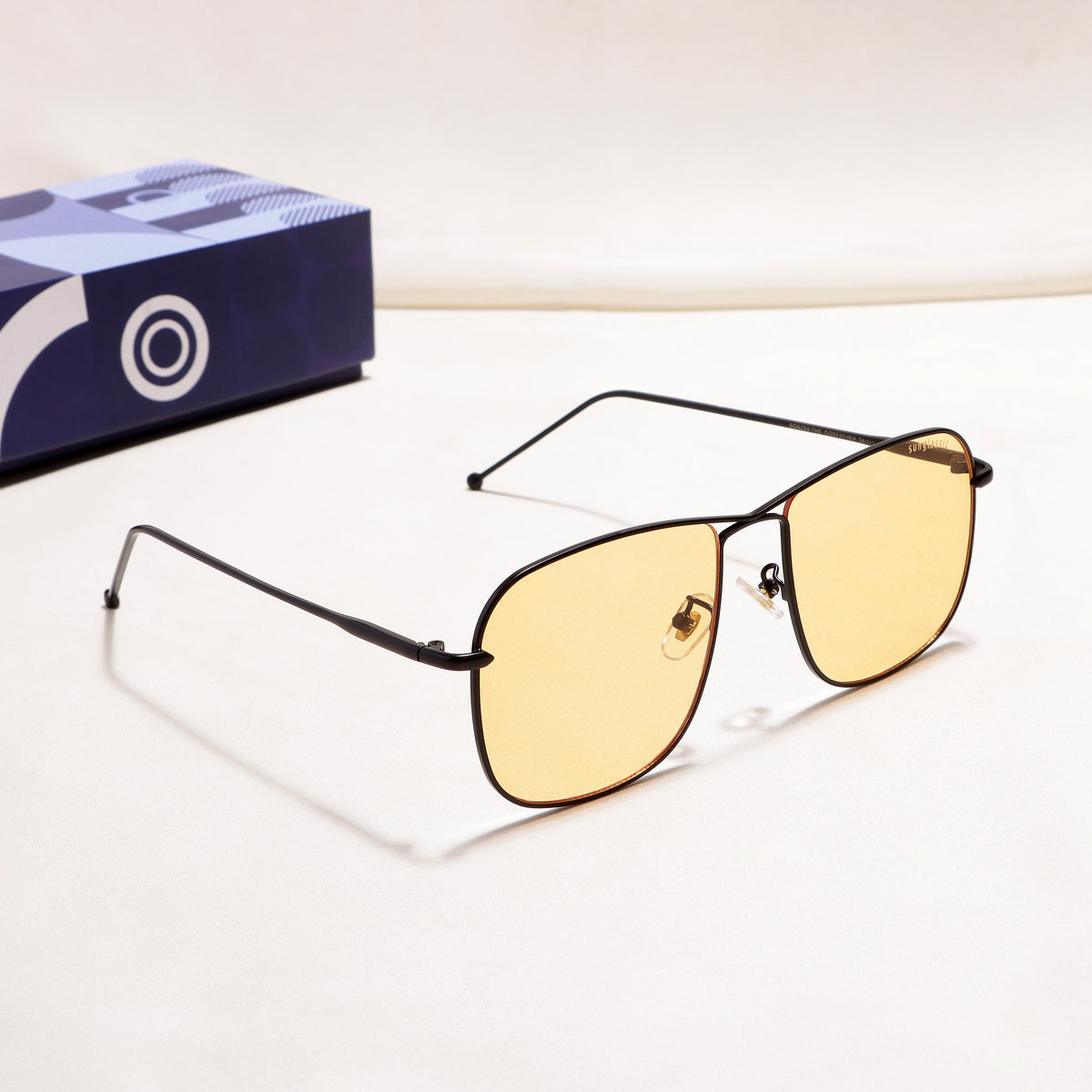 The Godfather Black Orange Candy Square Sunglasses