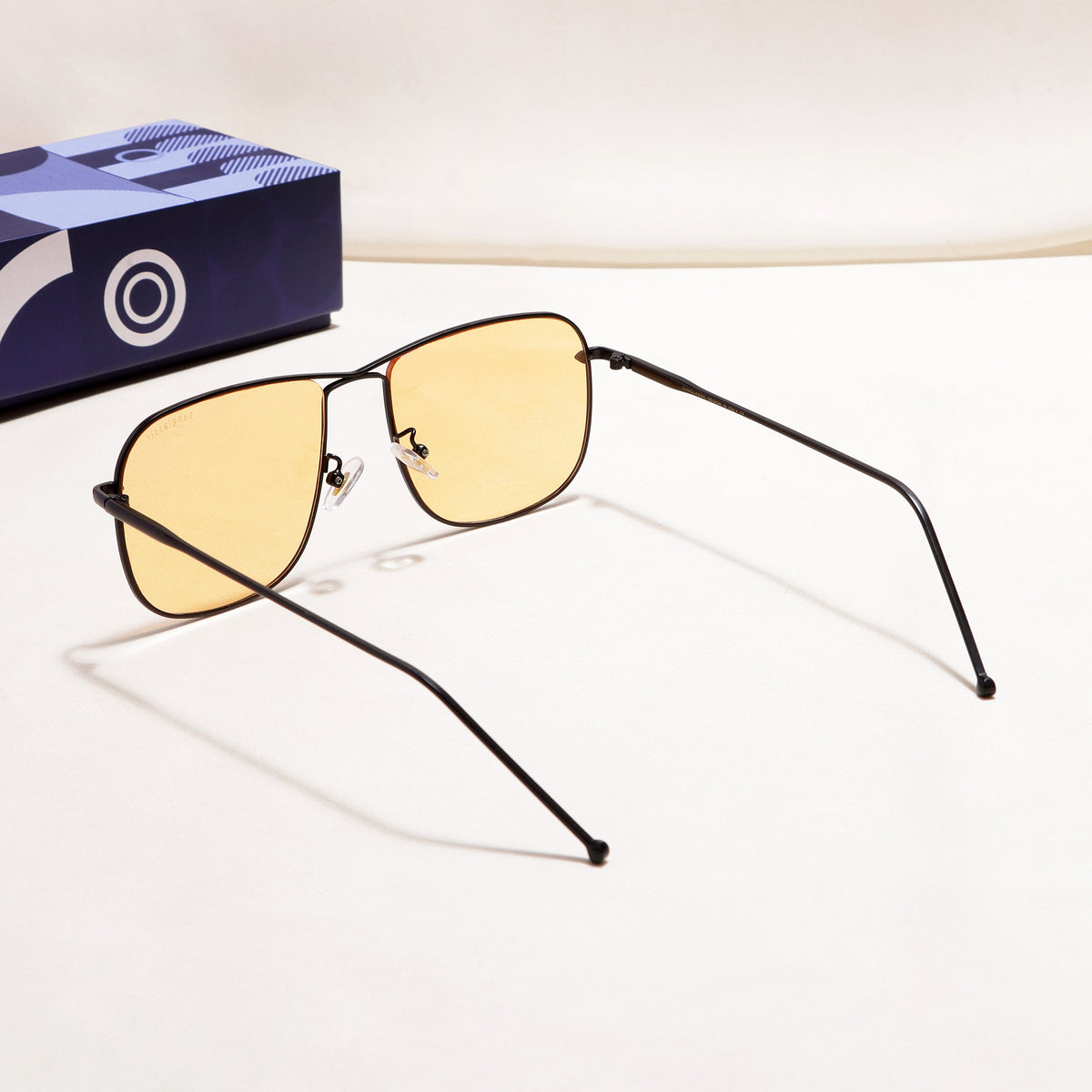 The Godfather Black Orange Candy Square Sunglasses