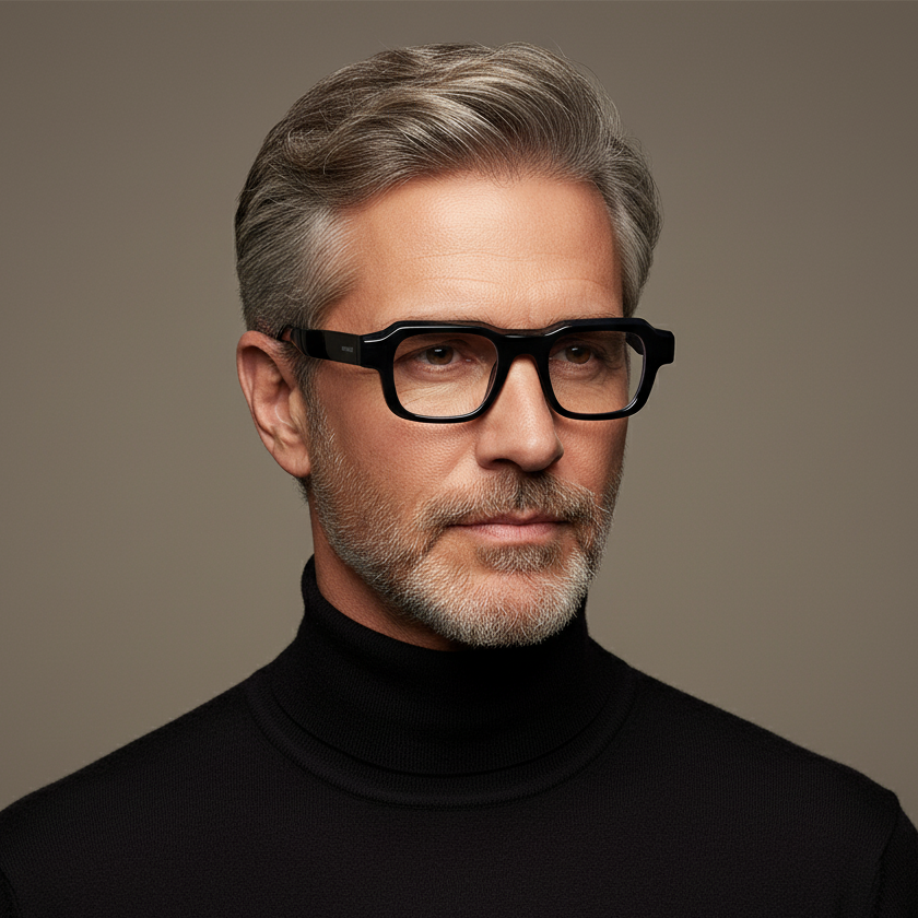 Walter Black Clear Square Sunglasses