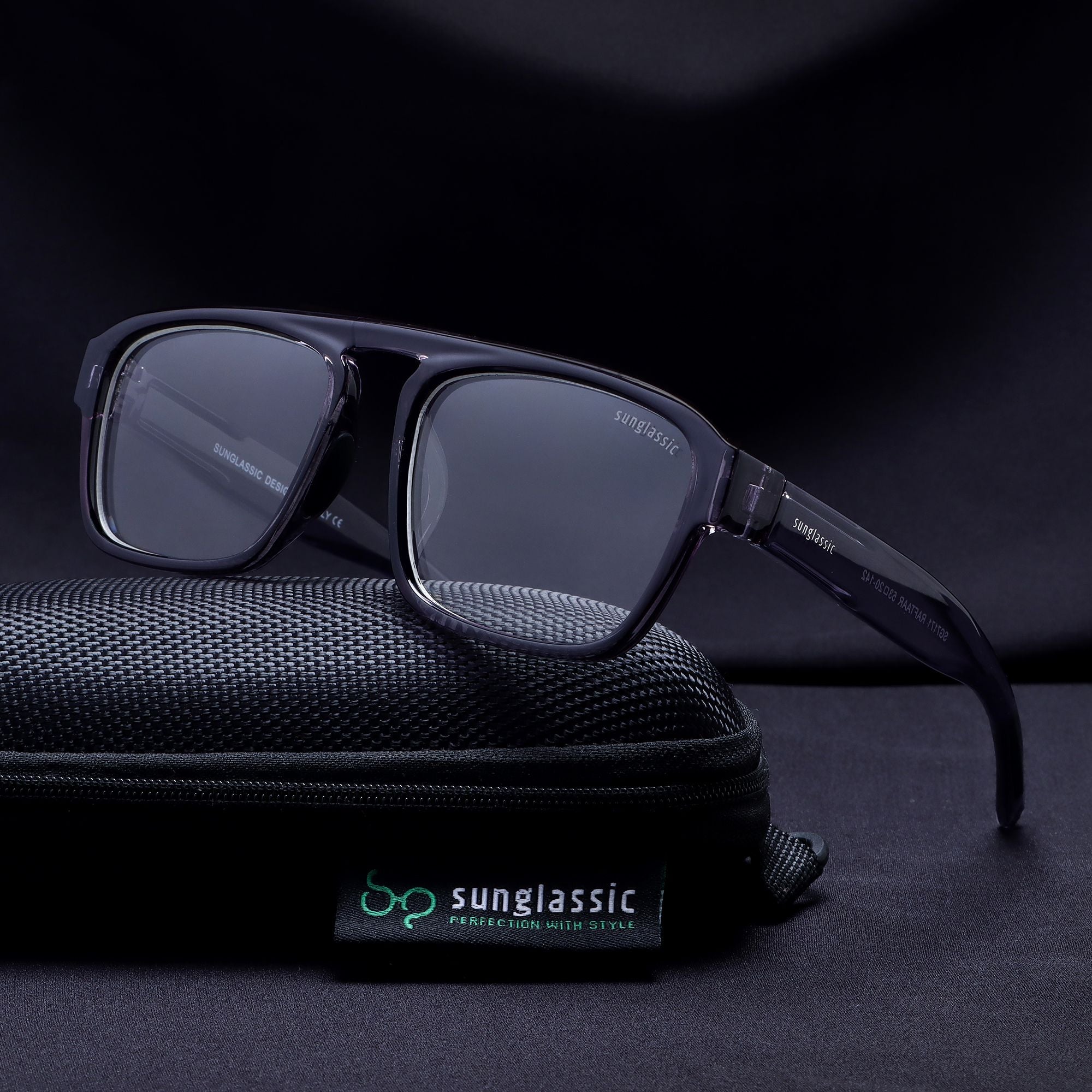 Raftaar Grey Clear Square Sunglasses | UV400