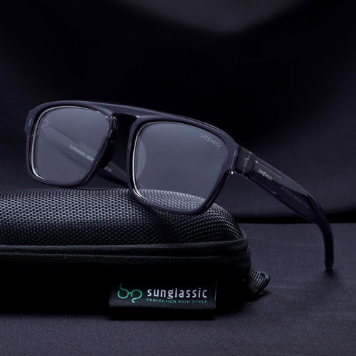 Raftaar Grey Clear Square Sunglasses | UV400