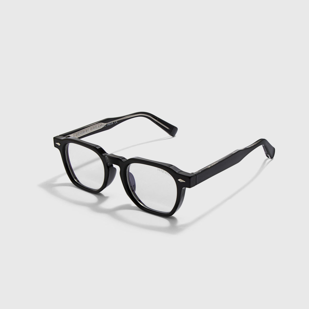 Hercules Black Clear Anti Blue Light Sunglasses for Men & Women