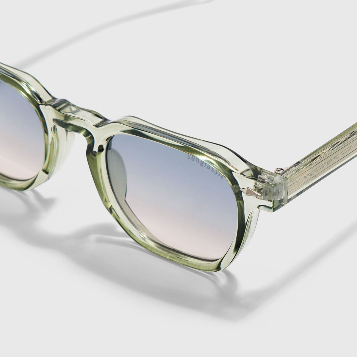 Hercules Green Peach Gradient Sunglasses for Men & Women | UV400