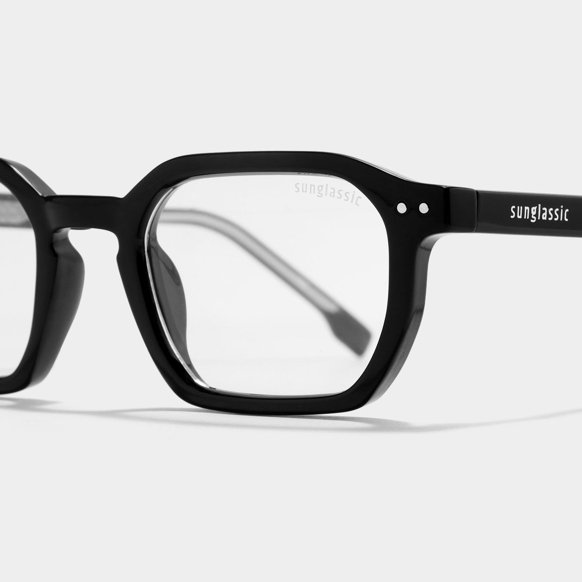 Roman Black Clear Anti Blue Light Sunglasses for Men & Women
