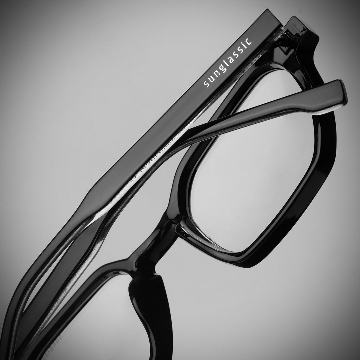 Roman Black Clear Anti Blue Light Sunglasses for Men & Women
