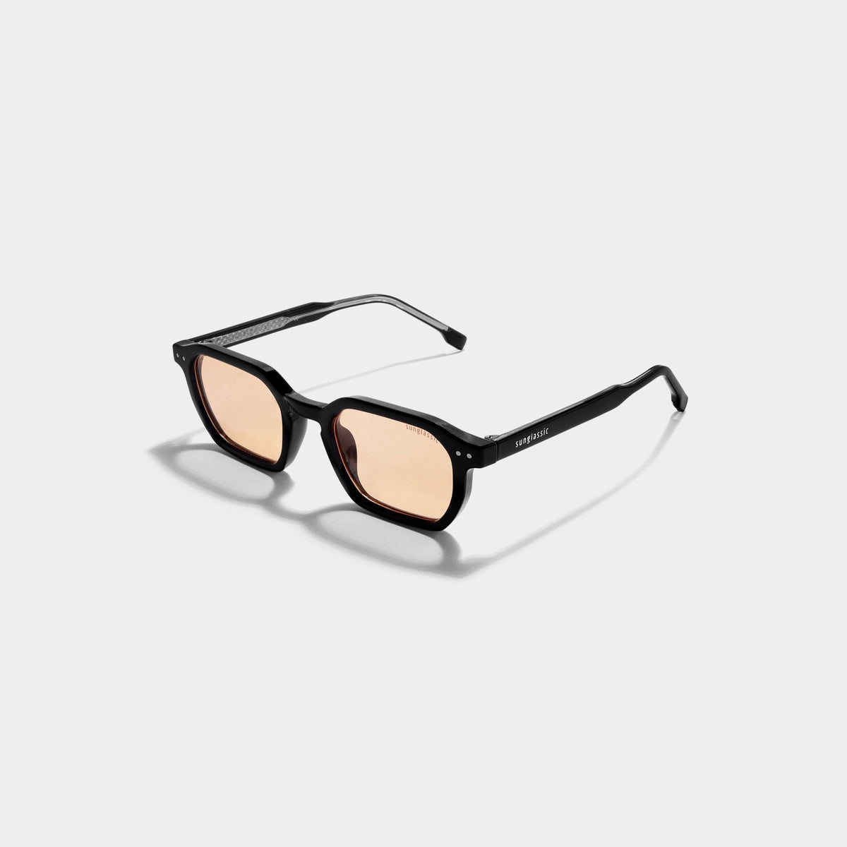 Roman Black Orange Rectangle Sunglasses | UV400