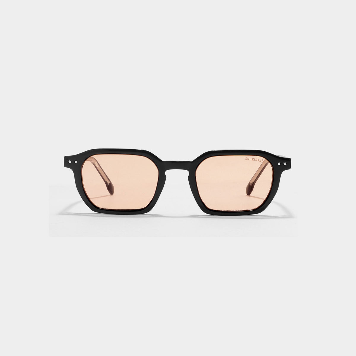 Roman Black Orange Rectangle Sunglasses | UV400