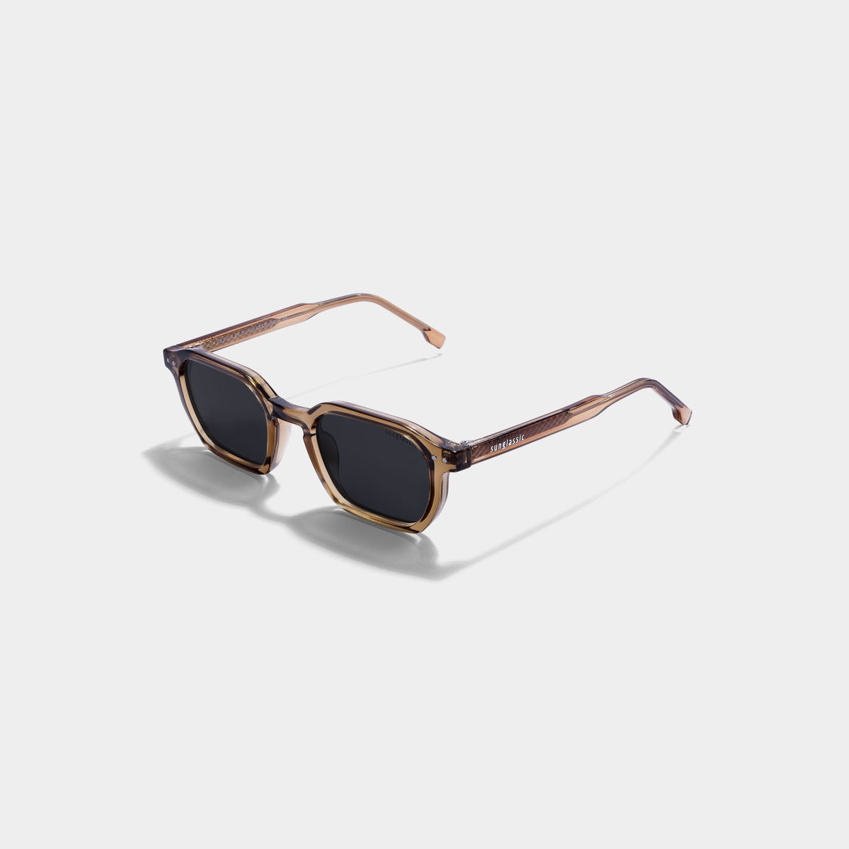 Roman Brown Black Rectangle Sunglasses | UV400