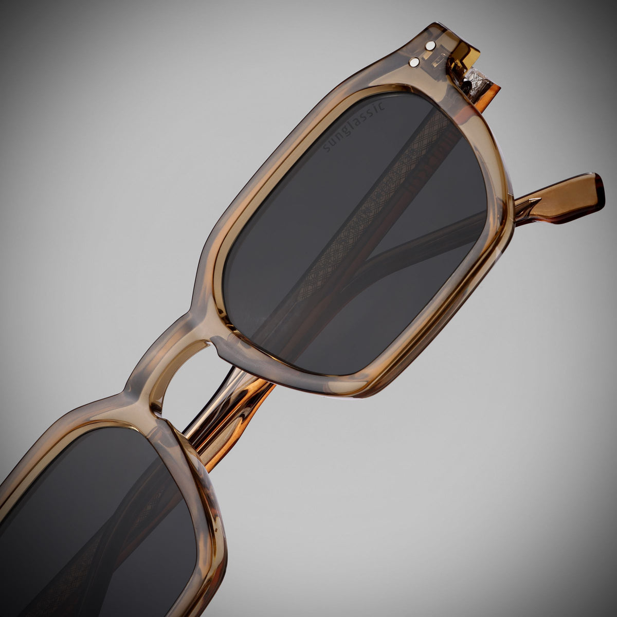 Roman Brown Black Rectangle Sunglasses | UV400