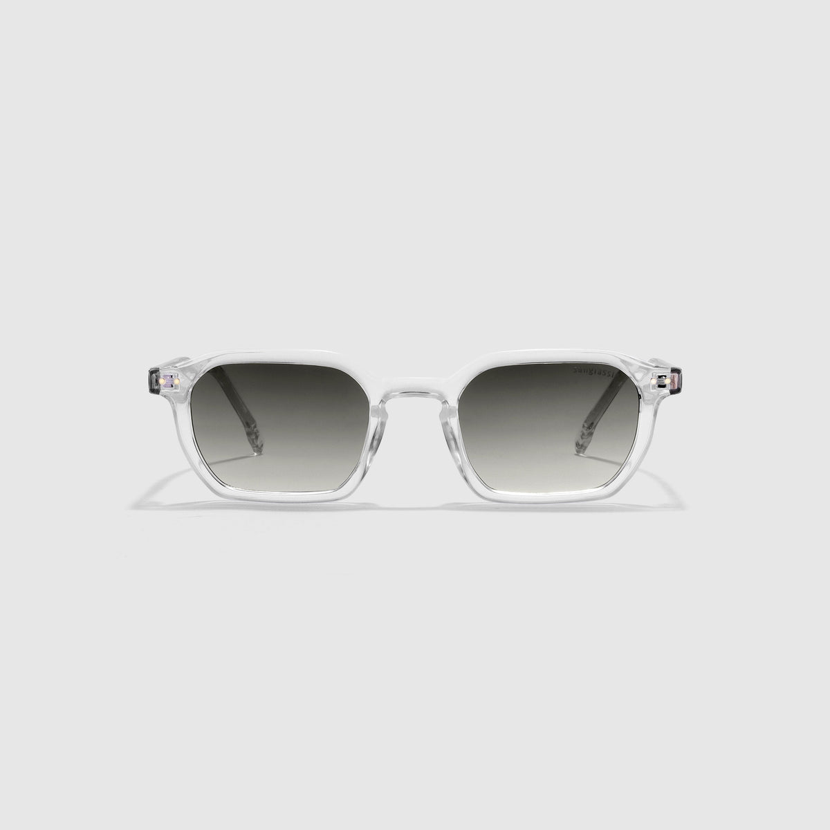 Roman Clear Green Gradient Rectangle Sunglasses