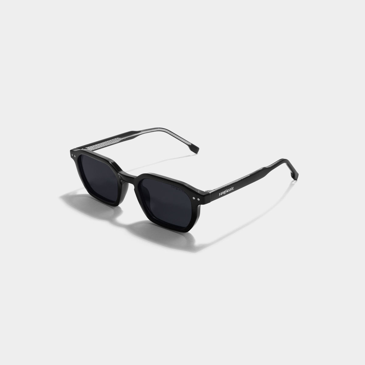 Roman Full Black Rectangle Sunglasses | UV400