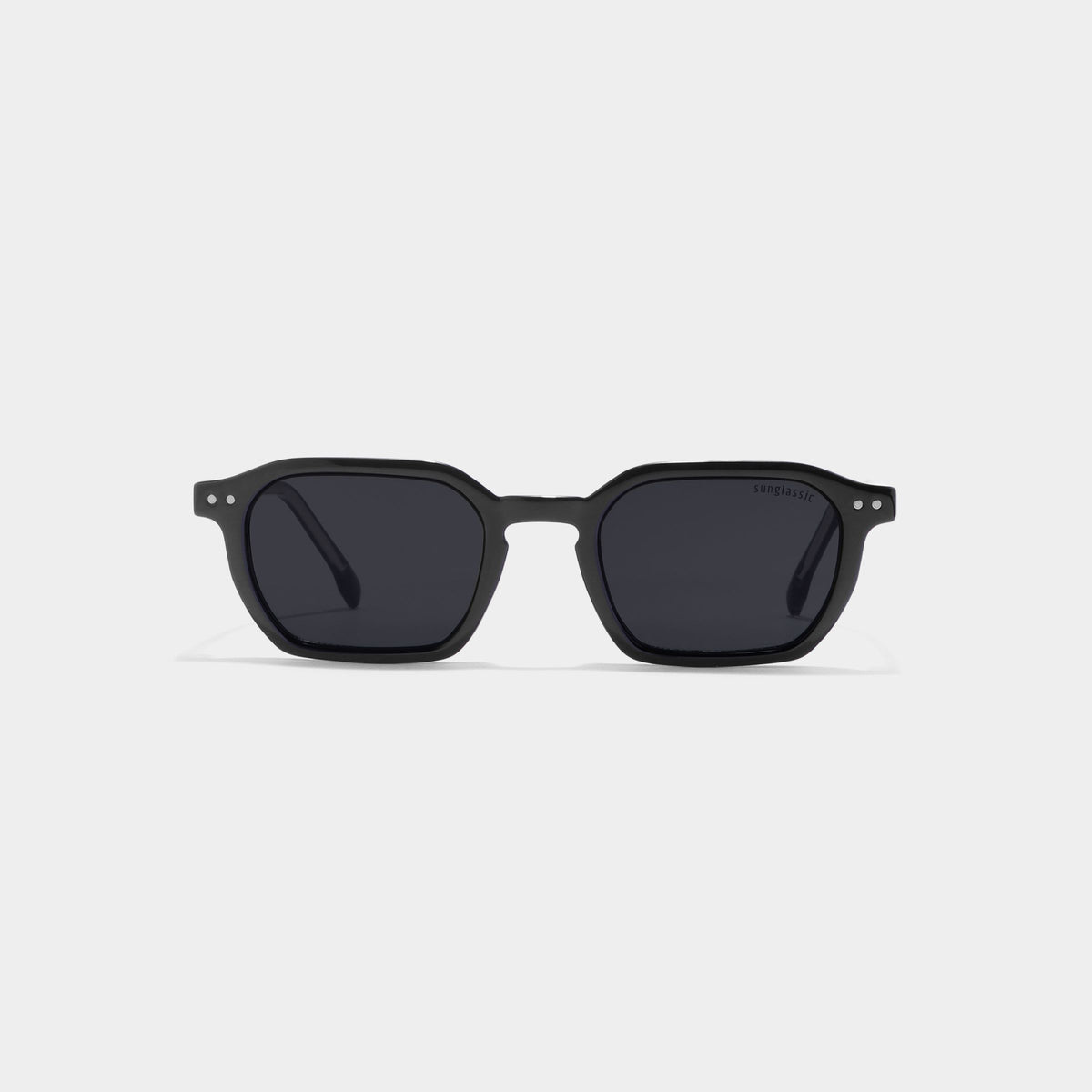 Roman Full Black Rectangle Sunglasses | UV400