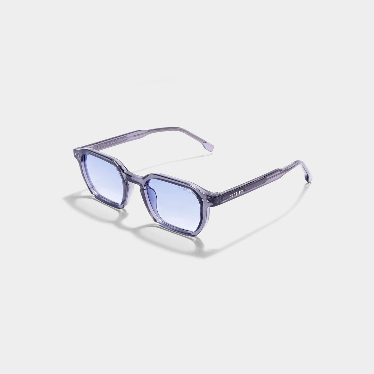 Roman Grey Blue Gradient Rectangle Sunglasses
