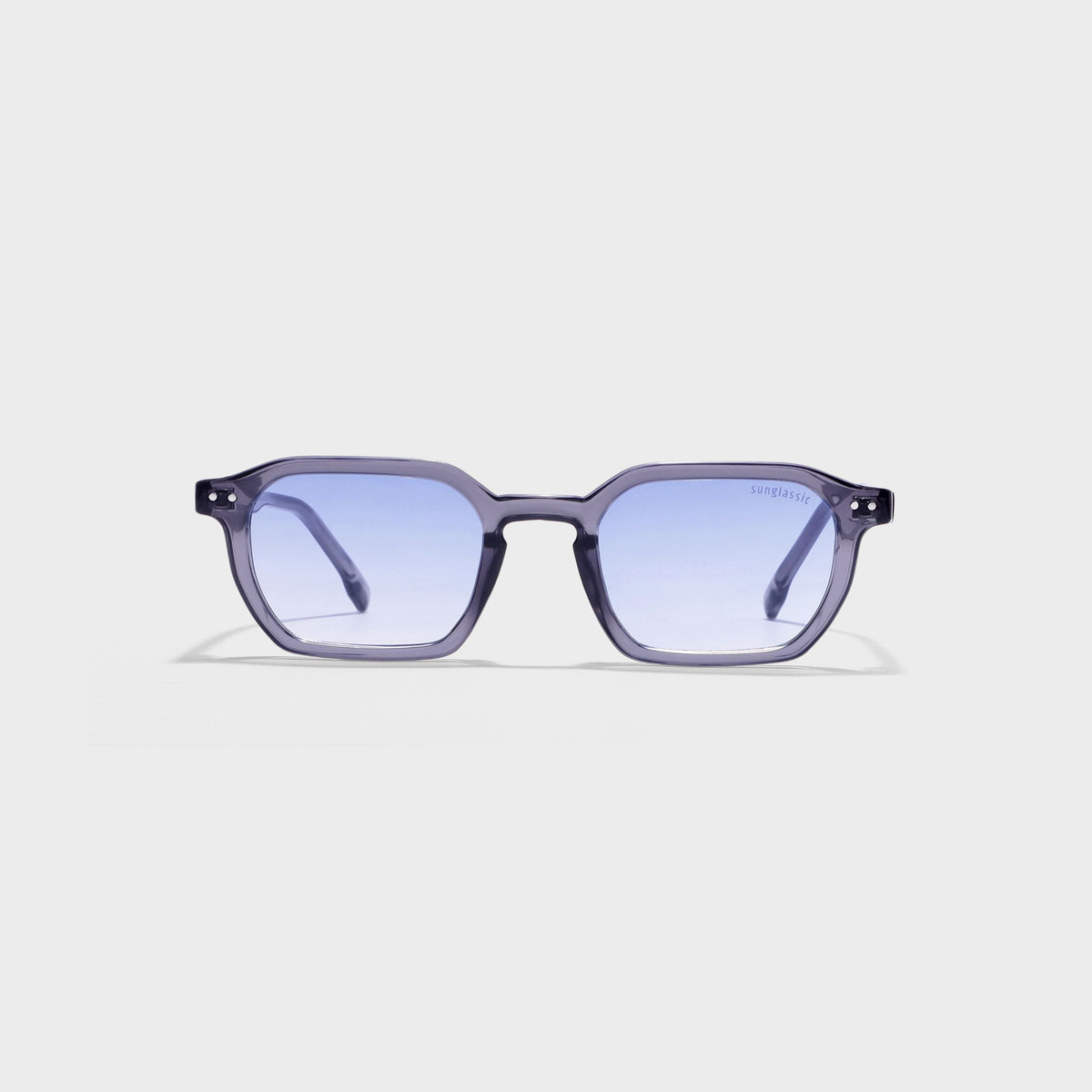Roman Grey Blue Gradient Rectangle Sunglasses