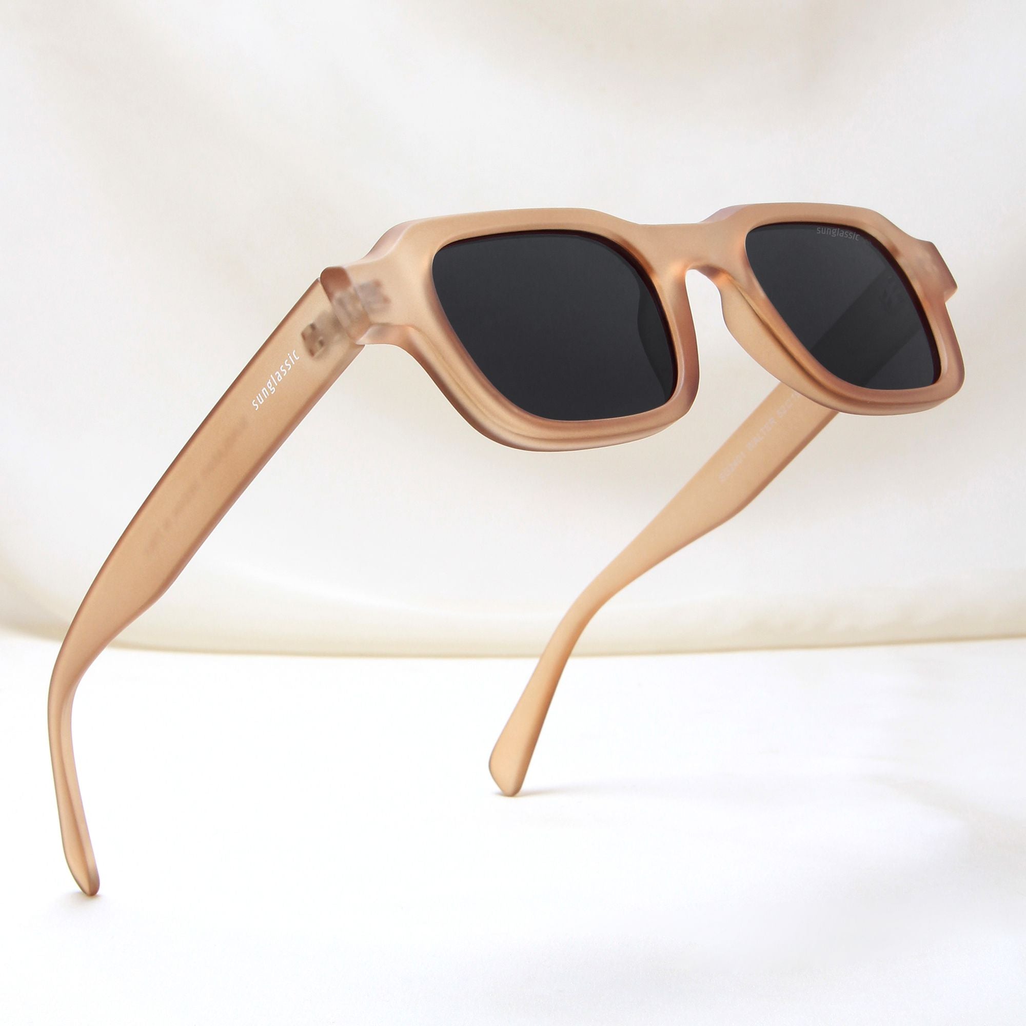 Walter Brown Black Square Sunglasses