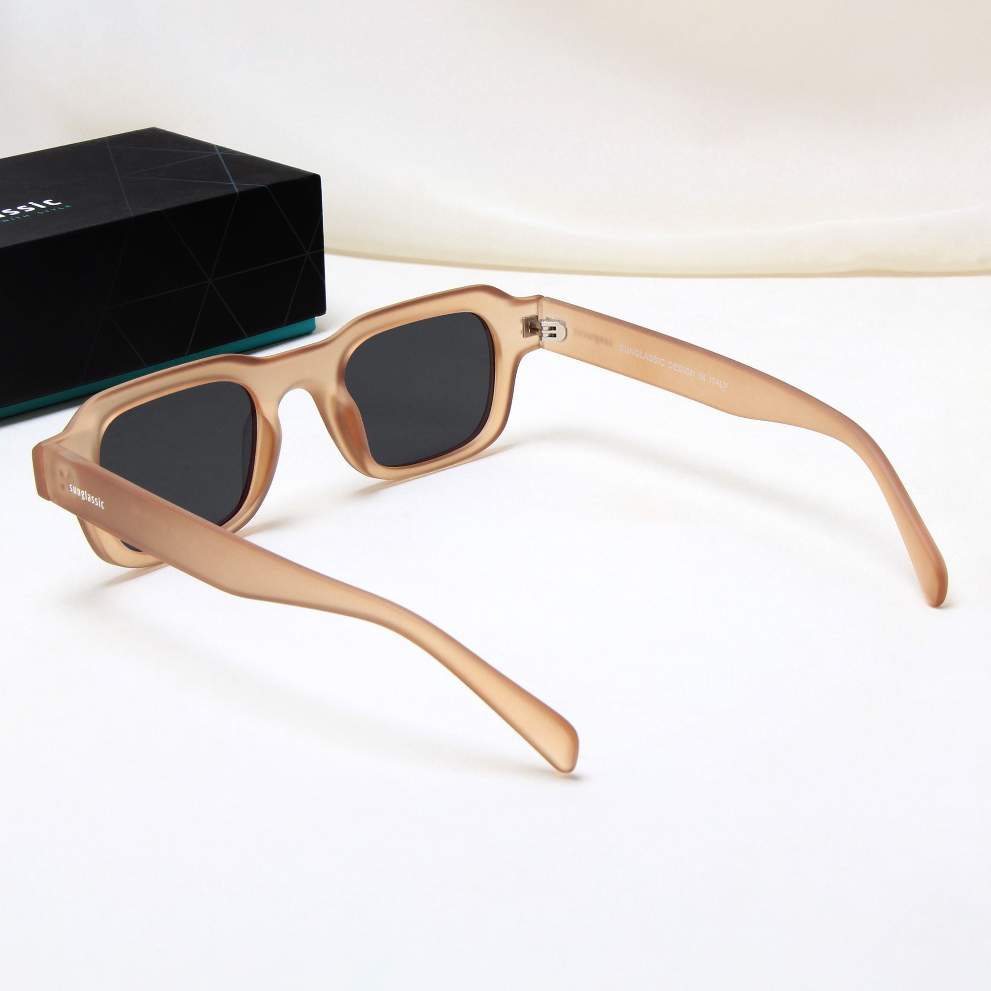 Walter Brown Black Square Sunglasses