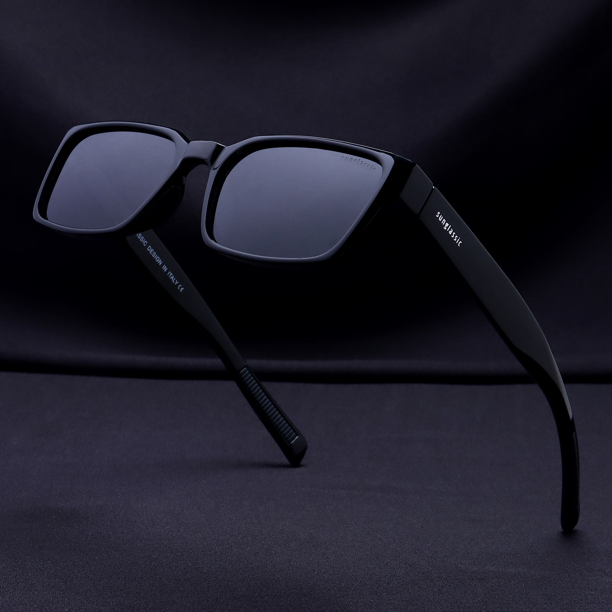 Sydney – Black Rectangle Sunglasses | UV400 Polarized