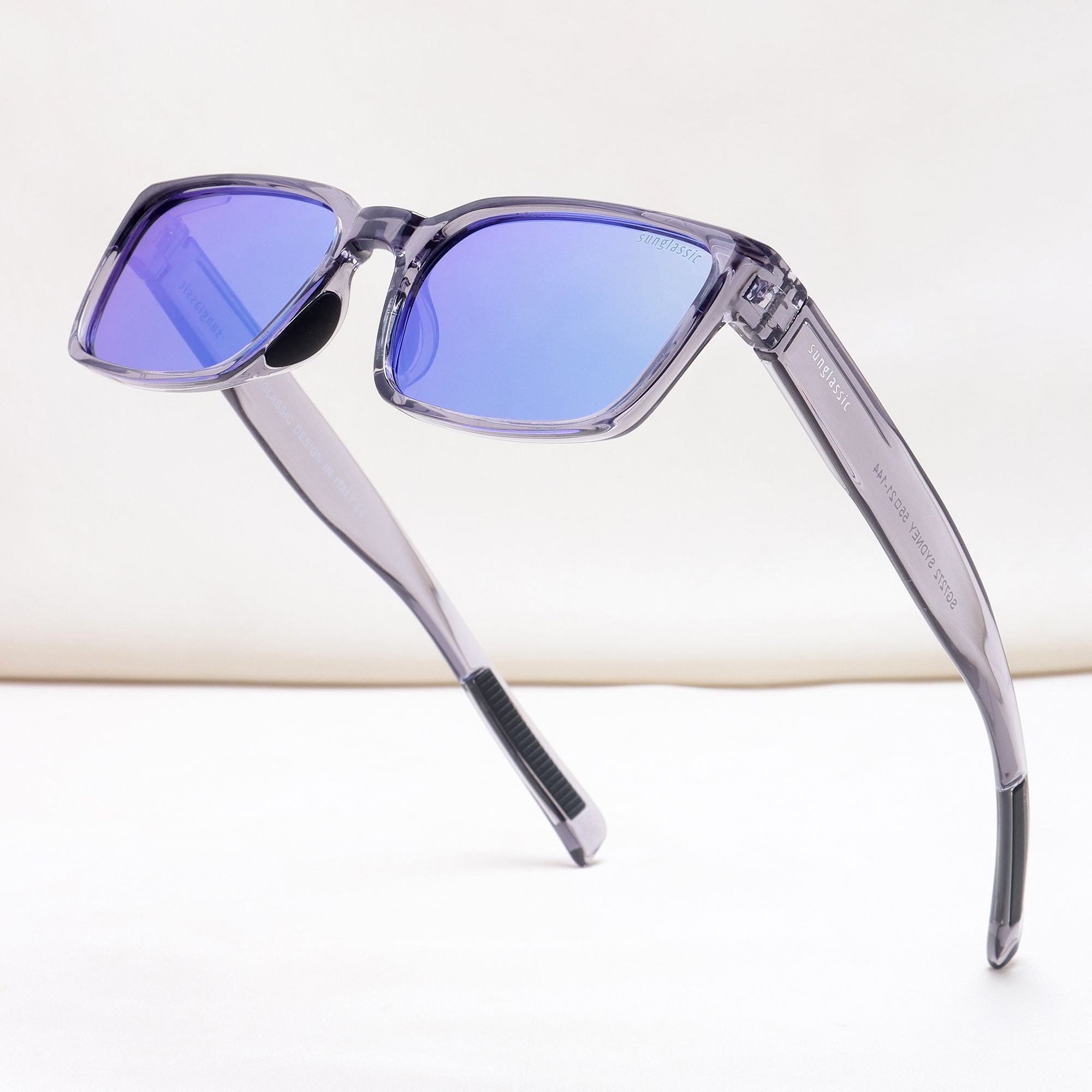 Sydney Edition – Gray Blue Rectangle Sunglasses | UV400 Polarized